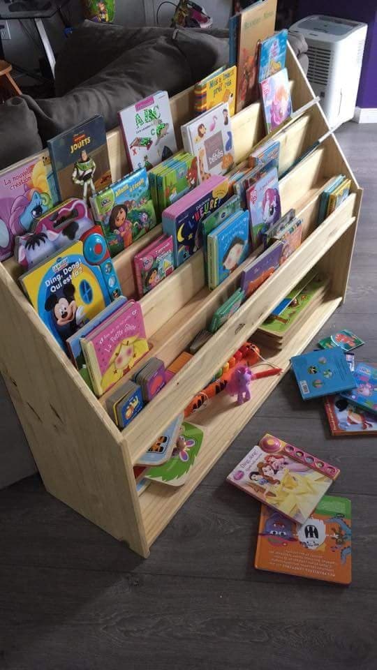 Bibliothèque Montessori enfant / Etagère et présentoir à livres
